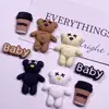 Nuevo Oso Ojo de Tenedor de Dibujos Animados Accesorios de Pegamento Suave DIY Hecho a Mano Gota de Gel Accesorios para Funda de Teléfono Móvil Tocado Pasador Adhesivo para Taza