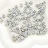 Cuentas acrílicas del alfabeto inglés, cuentas cuadradas, cuentas planas, cuentas redondas, accesorios de bricolaje hechos a mano, cuentas para pulseras, cuentas de mano.