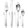 Cuchillo, Tenedor y Cuchara de Acero Inoxidable con Mango Cuadrado de Venta Caliente, Set de Cubiertos, Cuchillo Dentado en Caja para Venta por Correo, Cuchara para Postre de Filete, Venta Caliente Transfronteriza