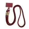 Serie de Colores Dopamina Correa Cruzada con Cordón Tejido de Bloques de Color, Correa para Cuello de Cuerda Colorida Hecha a Mano con Doble Nudo, Correa para Funda de Teléfono