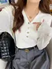 Camiseta de cuello en V para mujer, estilo Otoño e Invierno 2023, Nueva Otoño, Francesa, Ajustada, Suéter Interior de Punto, Top Negro