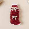 Calcetines para Niñas de Amazon Transfronterizos Estilo Universitario Americano Calcetines de Punto Rayados Horizontales Dobles Mangas Largas para Pantorrilla