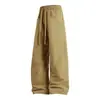 Calça Paracaidista Casual à Prova de Três Elementos Nova para Homens e Mulheres Estilo Hong Kong Solta com Múltiplos Bolsos Perna Reta Perna Larga Calça com Rebites Machete