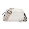 Denk2025 Nova Bolsa Feminina Atacado Transfronteiriço em Couro Genuíno, Bordado Simples, Sensação de Alto Padrão, Bolsa Transversal, Pequena Bolsa Quadrada, Bolsa de Ombro