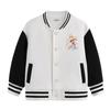 Jaqueta de Outono para Meninos e Meninas 2025 Novo Estilo, Roupa Versátil Média a Grossa para Crianças Mais Velhas, Jaqueta de Beisebol Fleece Infantil de Outono e Inverno