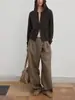 SNIBOS Blusa Solta de Manga Longa em Cor Contrastante Cardigan Tricotado de Lã de Ovelha Feminino Chegada Nova Outono 2026