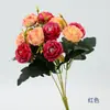 Flores Artificiales Estilo Europeo DIY, 10 Ramilletes de Brotes de Té, Adornos para Decoración de Bodas y Hogar, Flores Pequeñas de Seda de Brotes de Té, Plantas Verdes