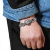 Pulseira Ano do Tigre ano de nascimento zodíaco Cabeça de Tigre pulseira masculina prata esterlina moderna personalidade masculina torneira dominadora joia de prata grossa para meninos
