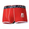 Ropa Interior para Hombre de Verano Boxer con Estampado Rojo Tiro Medio Algodón Suave Calzoncillos Cómodos Transpirables Pantalones Cortos para Hombre