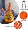 Bolsa de rede para alimentação de papagaio galo com gancho ferramenta brinquedo de alimentação bolsa de rede para forrageamento suspensa