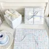 Papel de regalo de lazo y estrella, caja de regalo de cumpleaños estilo ins, papel de regalo de recuerdo de floristería, venta al por mayor y hecho a medida