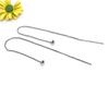 Cadena para orejas en forma de T con forma de T, color dorado, plata S925, con bandeja, accesorios para aretes, cadena para orejas con cuentas hecha a mano.