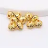 Retenção de cor alta embalagem de ouro 18K micro incrustação contas de zircônia colorida contas com furo pulseira diy pulseira acessórios de joalheria