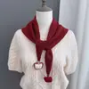 Lindo Colgante de Accesorio de Dibujos Animados Bufanda Triangular para Mujer, Corbata de Lana Tejida Suave, Bufanda para Cuello Estilo Japonés, Bufanda Cálida de Otoño e Invierno