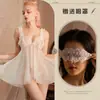 Noche Sexy Camisón con Abertura Sexy Pijama Ropa Interior Sexy Tentación Hueco Tirante Transparente Ropa de Casa