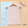 Colete Quente para Crianças em Fase de Desenvolvimento, Gola Redonda Proteção de Barriga Sanduíche, Camiseta de Base para Meninas e Crianças Maiores, Colete Térmico Íntimo