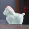 Figura de Animal de Cerámica para Mascota de Té, Caballo Pequeño Fresco y Lindo Obra de Arte para Mesa de Té
