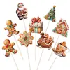 Set de Decoración Navideña Transfronterizo de Hombre de Jengibre Banner de Feliz Navidad Adorno de Panal Espiral