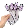 Pasador de Dibujos Animados Kroomi para Niños Tocados de Pequeña Princesa para Niñas Accesorios para el Cabello de Niñas Listón de Moño Morado Pasador