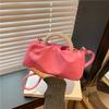 Bolsa de Pérola para Menina Bolsa de Mão Moda Feminina Versátil Plissada Transversal Bolsa Nuvem Mini Bolsa para Celular
