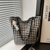 Bolso de Mujer Estilo Coreano a Cuadros Bloques de Color Estilo Bosque Nuevo Verano 2026, Bolso de Mano Lindo de Dibujos Animados para Estudiantes, Bolso de Hombro para Damas