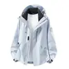 Chaqueta de una sola capa para mujer para primavera, otoño e invierno, abrigo impermeable y a prueba de viento para exteriores estilo montaña, súper elegante para viajes y senderismo