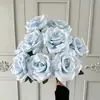 Ramo de 9 Cabezas de Rosas de Diamante para Arreglos de Boda, Flores de Rosa Artificiales con Múltiples Cabezas
