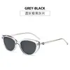 Óculos de sol retrô semi-metal olho de gato transfronteiriços femininos 2025 nova moda senso de alta qualidade foto de rua óculos de sol com proteção UV