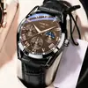 Reloj de Hombre Wove Brand Moderno y Versátil Sin Calendario Completamente Automático de Cuarzo Luminoso Resistente al Agua Tres Agujas Falsas Seis Pines