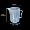 Vaso de Medición de Plástico Vaso de Precipitado con Asa Resistente a Altas Temperaturas Vaso con Escala de Laboratorio Resistente a Ácidos y Álcalis Vaso de Medición Transparente de PP Cilindro de Medición