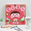 Paisaje de flores de dibujos animados, pintura al óleo digital, pintura decorativa para niños, pintura al óleo pintada a mano, pintura para colorear, pintura colgante, pintura al óleo para estudiantes WD