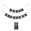 Faixa de Aniversário Feliz com Folha Dourada Bandeirinhas Triangulares Coloridas Decoração Festiva Suprimentos de Decoração Multi-Cenário para Festa de Aniversário