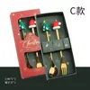 Juego de Regalo de Vajilla Navideña Transfronterizo Tenedor y Cuchara de Postre de Acero Inoxidable Cuchara Tenedor de Muñeca Creativa Tenedor de Fruta Cuchara para Revolver