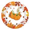 Set de Platos de Papel Temática de Calabaza y Hoja de Arce para Acción de Gracias Servilletas de Papel Desechables para Fiestas Infantiles Vasos de Papel Cuchillo Tenedor Cuchara