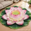 Tapete Redondo de Veludo de Cristal Lótus Chinês com Lama Diatomácea para Sala de Estar Entrada Antiderrapante Absorvente de Água Secagem Rápida Fácil de Limpar