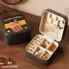 Caja de Almacenamiento para Pendientes, Collares y Anillos de Viaje, Organizador de Escritorio, Caja de Almacenamiento de Joyería Portátil para el Hogar