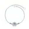 Procesamiento Personalizado Plata S925 Incrustada Moissanita Pulsera de Trébol de Cuatro Hojas Simple Elegante Pulsera de Diosa Fresca y Dulce