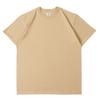 Camiseta de Algodão Puro de Manga Curta para Homem, Corte Solto, Ombro Caído, Tamanho Europeu, Marca da Moda, Estilo Ins, Roupa para Casal, Camiseta Básica, Gola Redonda
