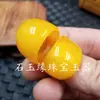 Anillo de joyería anillo cuadrado de cera de abeja imitación anillo vivo de cera de abeja color amarillo pollo anillo de joyería anillo para hombres y mujeres
