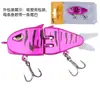 Señuelo Transfronterizo Multisección Pez Biónico Swimbait Anzuelo Doble Lápiz Micro-Objeto Cebo Falso para Lubina Cebo de Hundimiento Lento