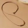 Correa de collar de cordón de cuero encerado ajustable, cordón de cuero hecho a mano de color sólido vintage adecuado para colgantes de jade, esmeralda y jade Hetian