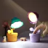 Segunda Lâmpada de Mesa Flor com Dimerização Carregamento USB Lâmpada de Mesa LED para Leitura de Estudante Luz de Cabeceira Noturna para Crianças Presentes Escolares