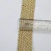 Juta trançada larga e estreita fita de corda de cânhamo plana simples cinto universal embalagem amarração corda de cânhamo decorativa atacado