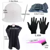 Set de Herramientas para Teñir el Cabello Gorro de Silicona para Mechas Pincel para Teñir el Cabello Guantes de Goma Pinza de Cocodrilo Bufanda de Peluquería En Stock