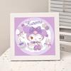Animación de Dibujos Animados Nueva Pintura de Diamantes Kuromi DIY Juguetes de Pintura de Diamantes Hechos a Mano para Niños con Marco de Fotos Mesa Regalo
