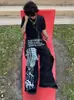 Pantalones deportivos casuales estilo callejero americano para hombre, nuevo estilo holgado de verano con estampado de notas musicales, pantalones rectos de pierna ancha hasta el suelo