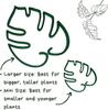 Varias formas de soportes para plantas Estacas de soporte para plantas con forma de flor Crecimiento de plantas de interior y exterior Grandes ramas de bambú con forma de caparazón de tortuga