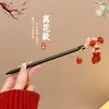 Novo Prendedor de Cabelo Preto Ébano Estilo Chinês para Crianças, Adorno de Cabeça de Ano Novo para Meninas, Acessório de Cabelo Tradicional para Ocasiões Festivas