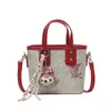 Bolsa Estilo Ballet Feminina 2025 Nova Moda Transversal Bolsa Pequena High-End Popular Elegante Bolsa de Mão Bolsa Balde