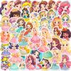 50 pegatinas decorativas de dibujos animados de princesas para niñas, pegatinas para equipaje, cuadernos y tazas de agua de Amazon.